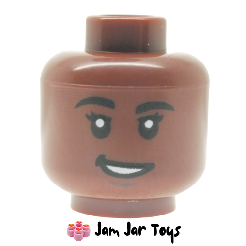 LEGO Reddish Brown Head, Smile with Teeth