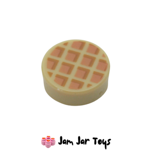 LEGO® Tan Waffle with Nougat Squares 1 x 1 Round Tile KF21