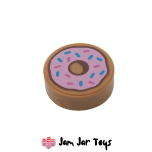 LEGO® Medium Nougat Doughnut Pink Top 1 x 1 Round Tile KF23