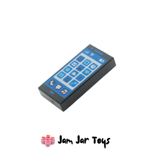 LEGO® Black Smartphone With Apps on Screen 1 x 2 Tile PT3