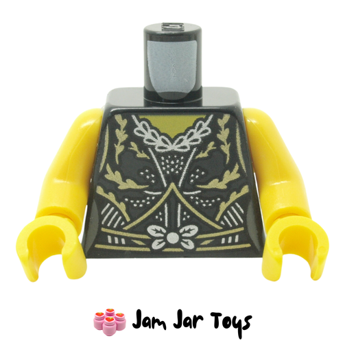 LEGO Black Torso, Gold/Silver Decorations.