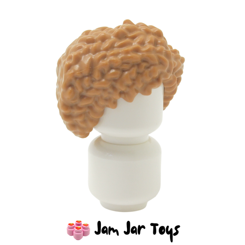 LEGO Medium Nougat Hair Coiled, Parted