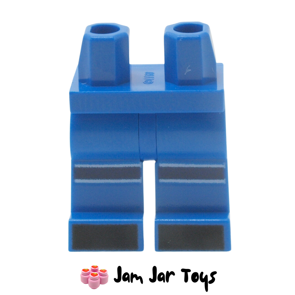 LEGO Blue Legs with Dark Blue Knees, Black Toes.