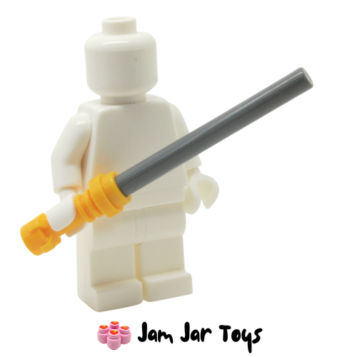 LEGO Star Wars Lightsaber With Flame Yellowish Orange Hilt and Dark Bluish Grey Wand