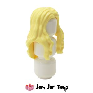 LEGO® Hair Long Wavy, Centre Part, Bright Light Yellow FPH60