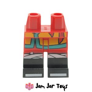 LEGO® Red Legs, Black Boots, Robe, White Kneepads L166