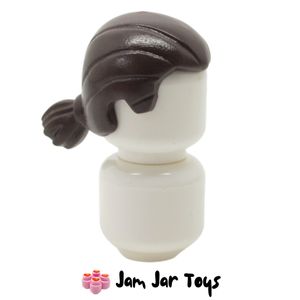 LEGO® Dark Brown Hair Straight Cut, Short Ponytail FPH87