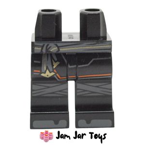 LEGO® Black Legs with Dark Bluish Grey Belt, Knee Caps. L170