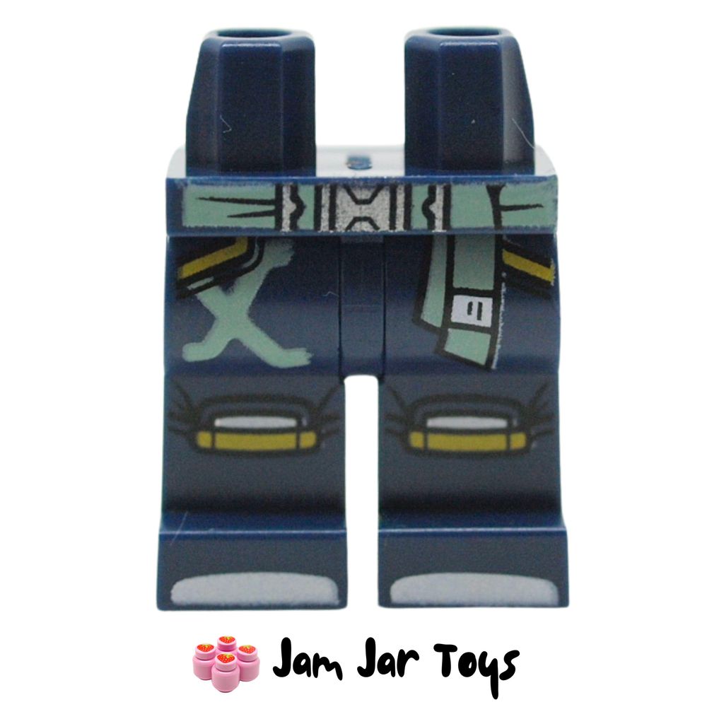 LEGO Arin Dark Blue Legs with Sand Green Belt and Straps, Gold Trim.