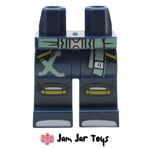 LEGO Arin Dark Blue Legs with Sand Green Belt and Straps, Gold Trim.