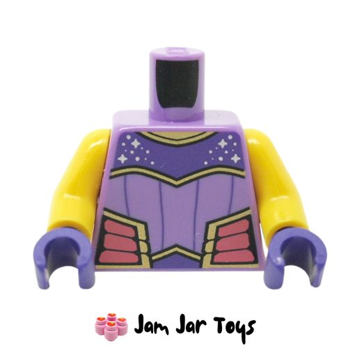 LEGO Medium Lavender Vest, Coral Side Panels, Dark Purple Shoulder Panels