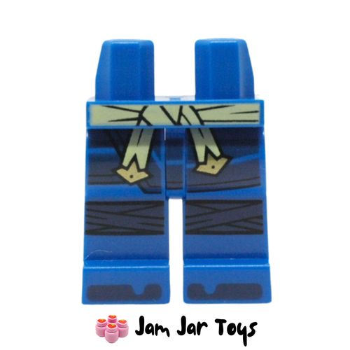 LEGO Jay Blue Legs, Tan Belt, Dark Blue Knee Caps, Toes