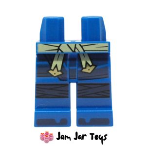 LEGO Jay Blue Legs, Tan Belt, Dark Blue Knee Caps, Toes