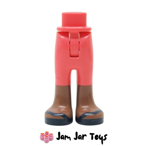 LEGO Coral Trousers, Back Pockets, Medium Brown Feet, Dark Blue Sandals