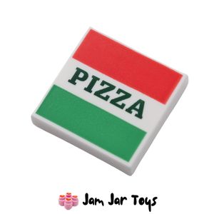LEGO® Pizza Box Tile 2x2 – Printed Food Accessory (KF17)