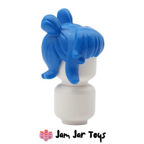 LEGO Blue Long Hair with 2 Buns.