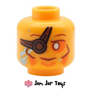 LEGO® The Sandman Bright Light Orange Head, Eyepatch / No Eyepatch. HF135