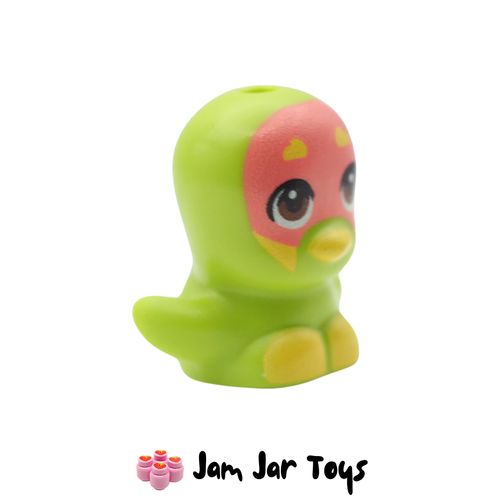 LEGO Lime Bird / Chick, Coral Face, Yellow Beak.
