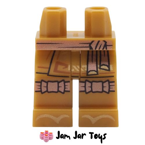 LEGO Pearl Gold Legs, Copper Sash / Knee Wrappings