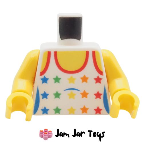 LEGO White Tank Top Torso with Coloured Stars