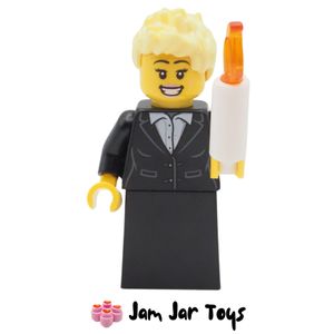 LEGO® CITY Minifigure Carol Singer - Female, White Button Up Shirt, Black Skirt R897
