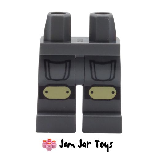 LEGO Dark Bluish Grey Legs, Yellowish Green Knee Caps, Pockets.