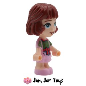 LEGO Friends Paisley Micro Doll, Pink and Green Dress Side View