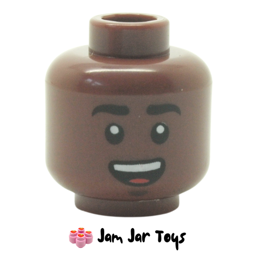 LEGO Reddish Brown Head Star Wars Finn Smile