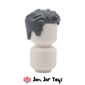 LEGO® Dark Bluish Grey Tousled Hair Swept Left. FPH182