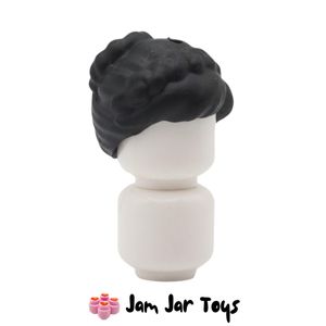 LEGO® Wednesday, Black Hair, Braided Pulled in a Bun. FPH186