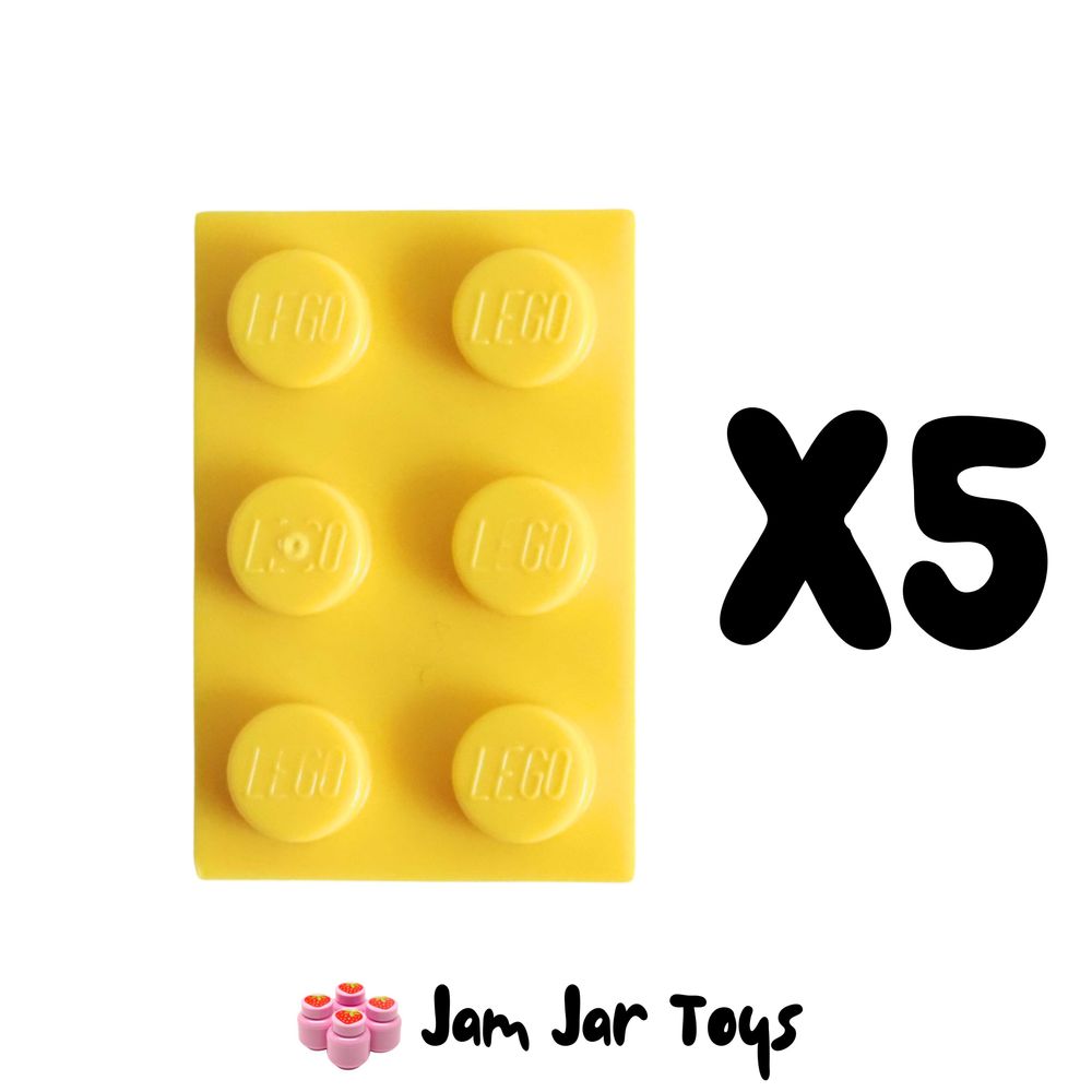 LEGO Five Yellow 2 x 3 Tiles. ST26