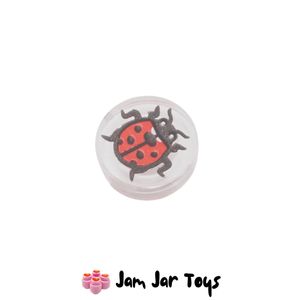 LEGO® Trans Clear Round Tile with Ladybird 1 x 1. PT170