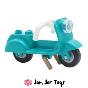 LEGO® Bright Bluish Green Scooter, White Handlebars, 42641 F56