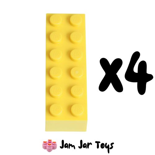 LEGO Four Yellow Bricks 2 x 6. BK66