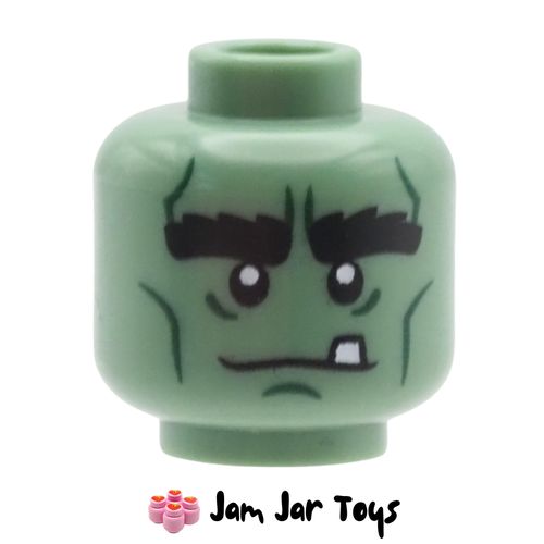 LEGO Minifigure Head – Sand Green Frankenstein’s Monster