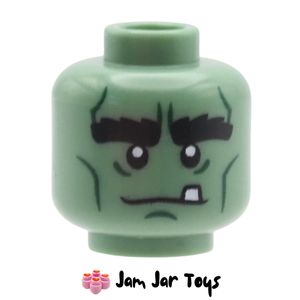 LEGO Minifigure Head – Sand Green Frankenstein’s Monster