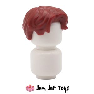 LEGO Hair – Dark Red Mid-Length, Parted