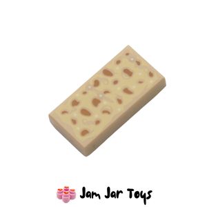 LEGO® Food – Tan Focaccia Bread 1×2 Tile (6549065) KF146