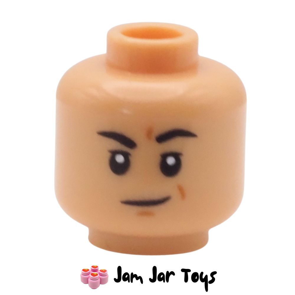 LEGO Warm Tan Stormtrooper Head, Smirk, Raised Eyebrow