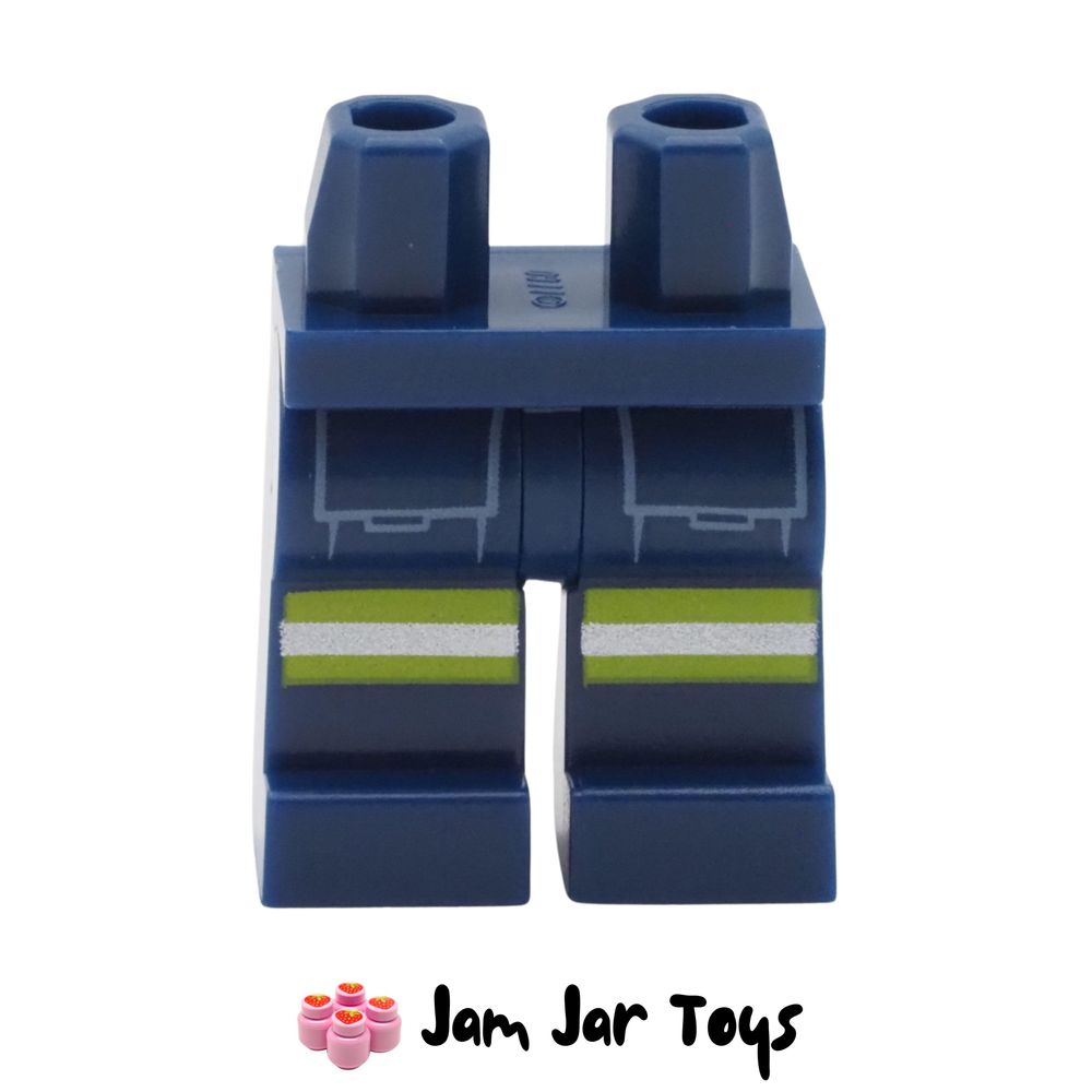 LEGO Dark Blue Legs Neon Green Silver Stripes Pockets