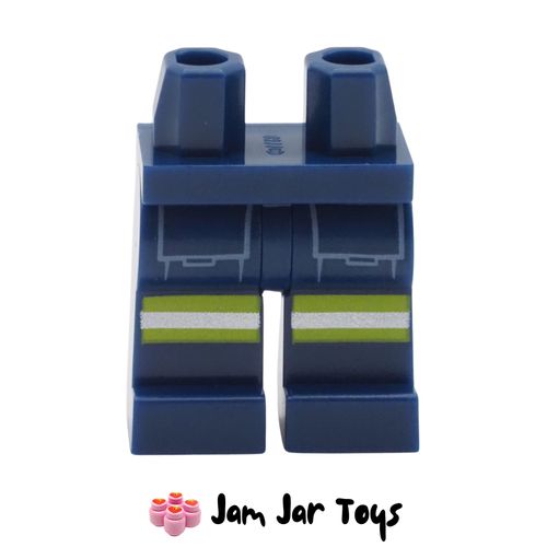LEGO Dark Blue Legs Neon Green Silver Stripes Pockets