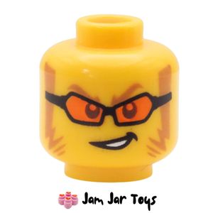 LEGO® Yellow Head, Sideburns, Annoyed / Mean Grin, Sunglasses. HF249