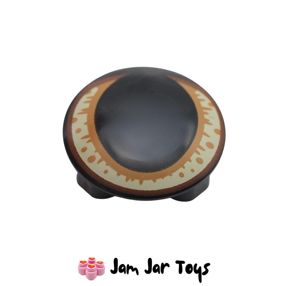 LEGO Black Cat Eye Tan/Nougat/Reddish Brown Round 2 x 2 Rounded Bottom