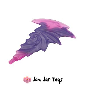LEGO® Trans-Dark Pink Flame, Cross Axle, Marbled Dark Purple Pattern W218