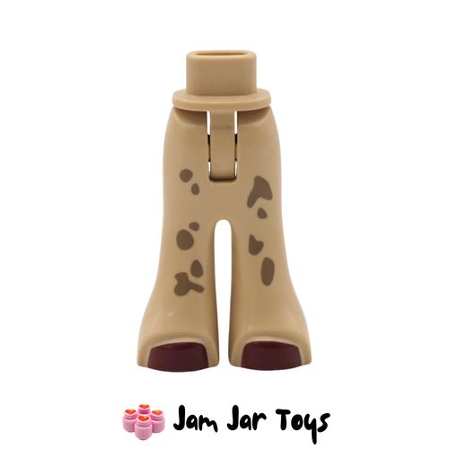 LEGO Tan Minidoll Pants Legs, Dark Red Shoes, Dark Tan Stains