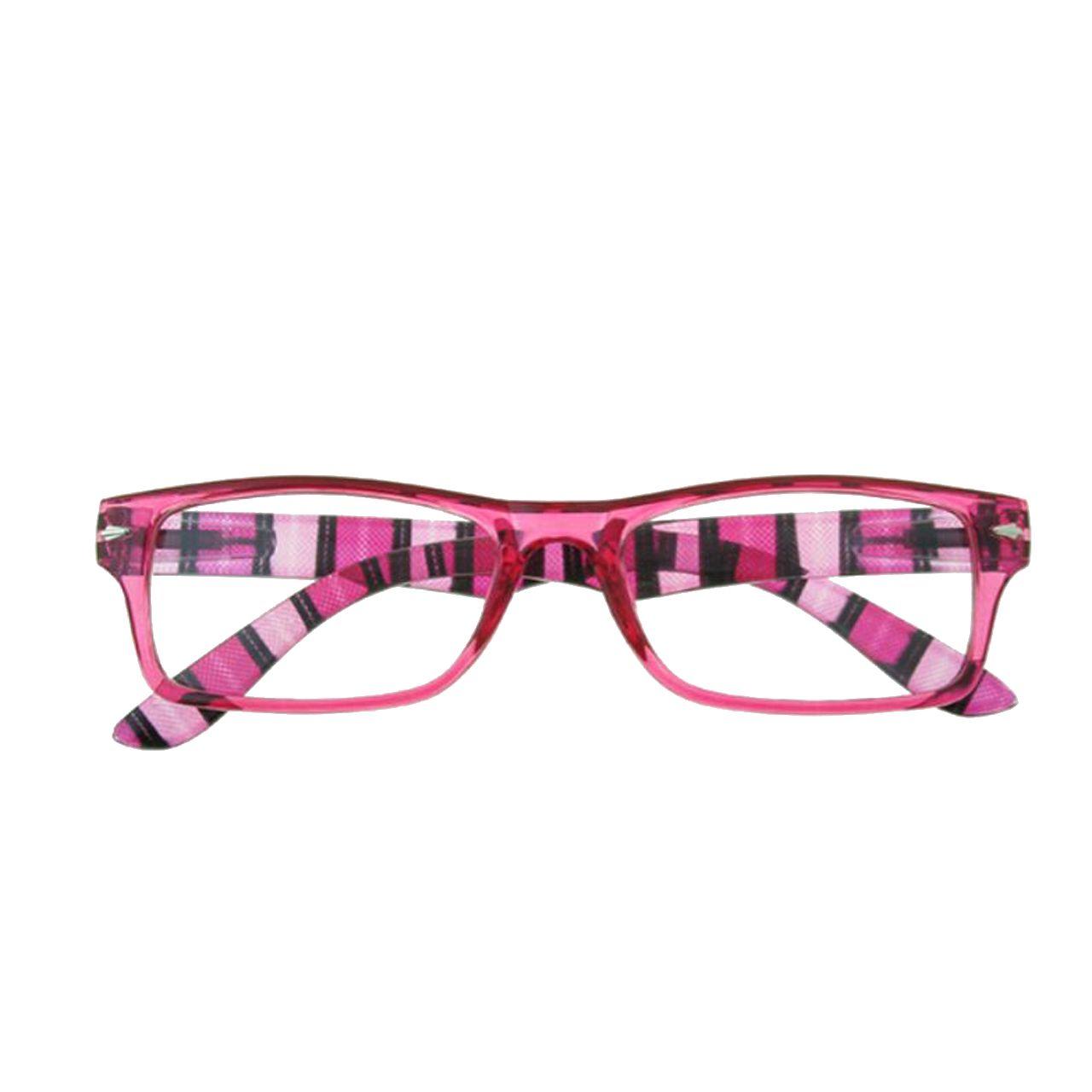 pink striped glasses