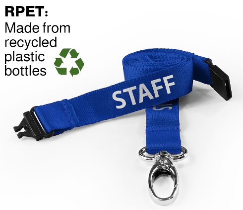 Blue Staff Lanyards | 15mm Safety Breakaway Neck Lanyard with Metal Clip (10)- SKE Direct Sales