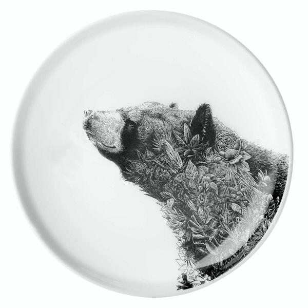 Maxwell & Williams Marini Ferlazzo Wildlife Plate 20cm Black Bear Gift Boxed