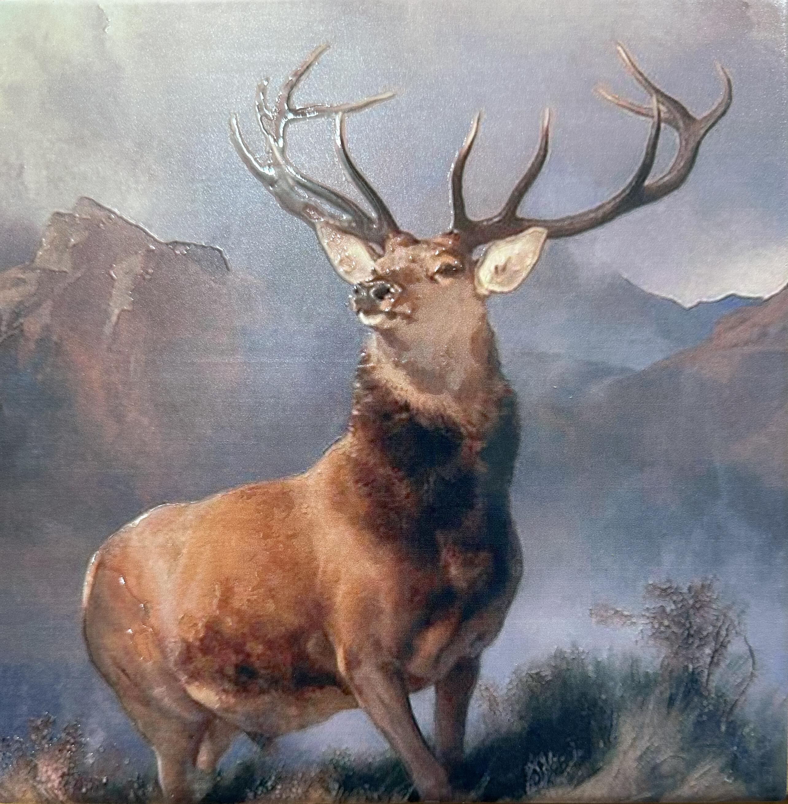 Milford Ceramic Art Tile or Trivet 20cm x 20cm - Stag