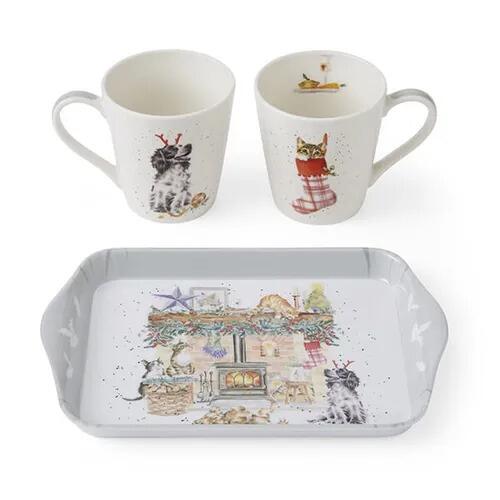Wrendale Designs - Mug & Tray Set - Cats & Dogs